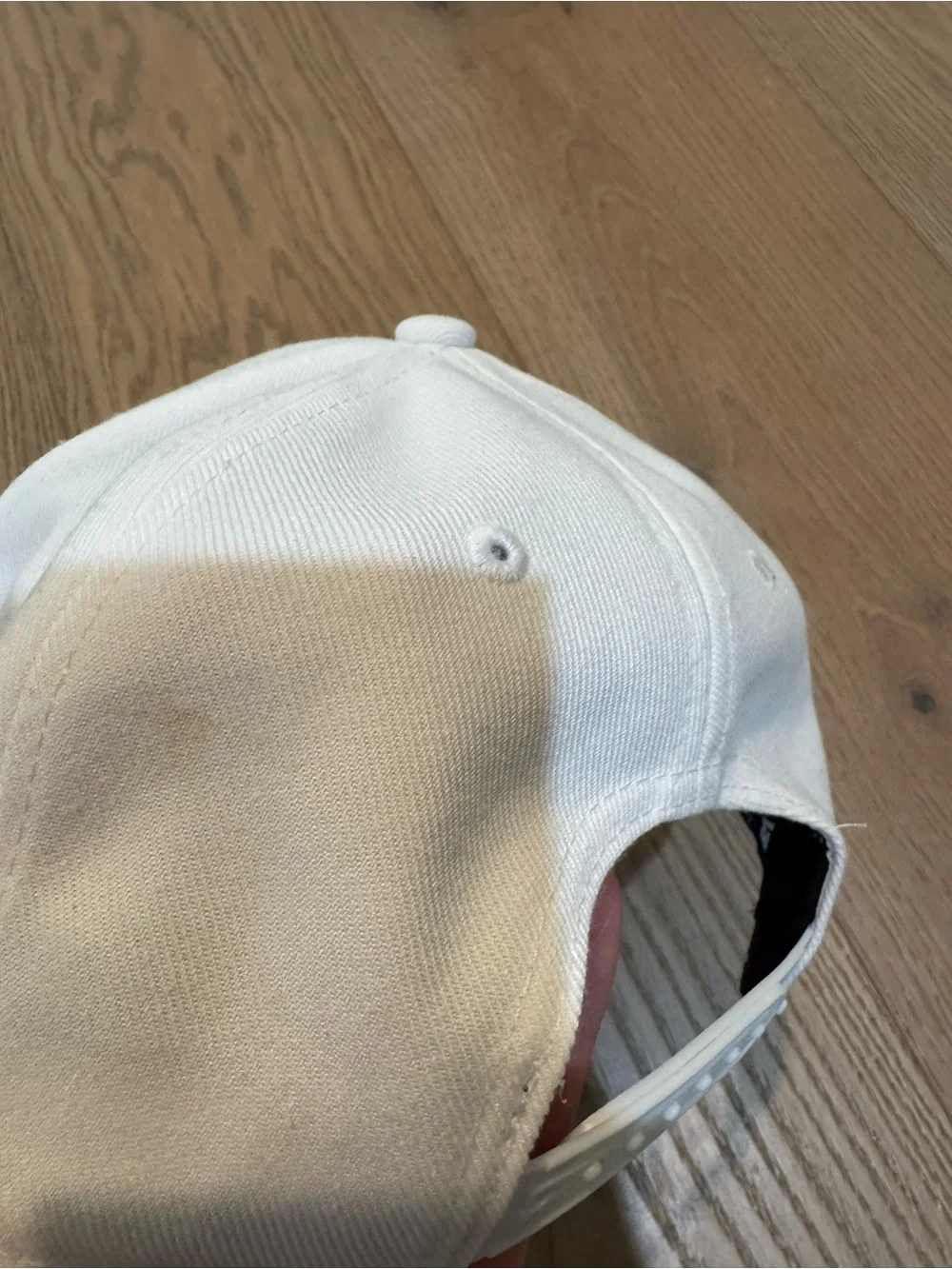 Nike White Kids Hat with Black Swoosh Logo